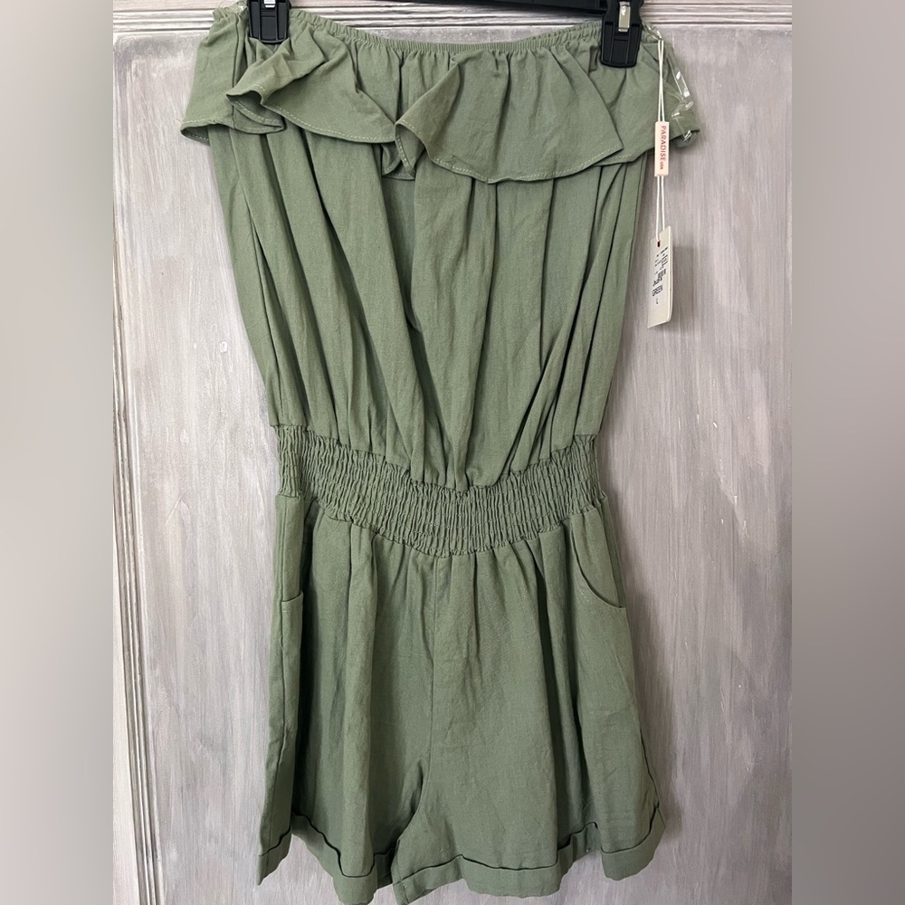 Olive Green Romper NWT